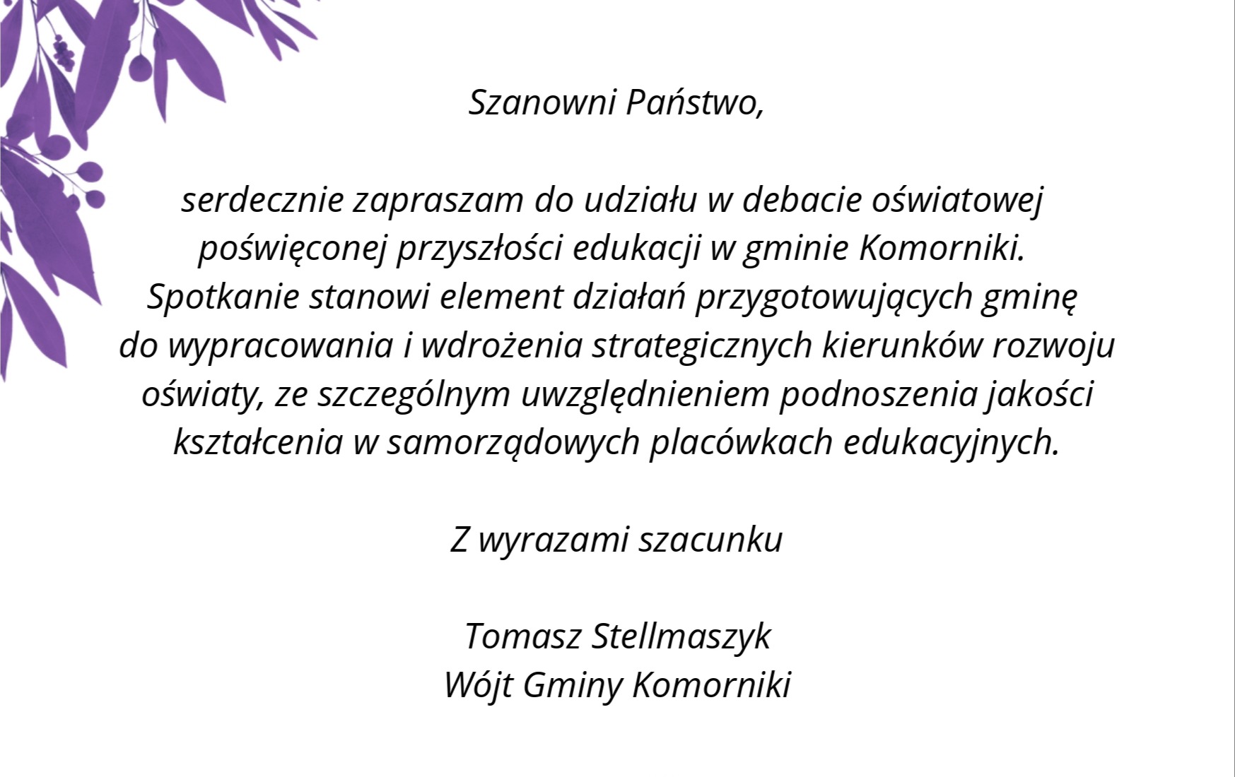 Zdjęcie do Debata - Jak wsp&oacute;lnie doskonalić jakość samorządowej oświaty  w gminie Komorniki?